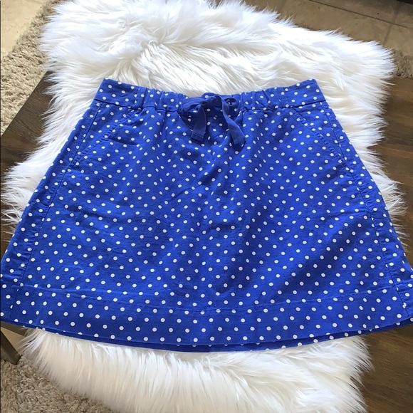 J. Crew Boardwalk Polka Dot Linen Skirt.Size 4 - Picture 2 of 14
